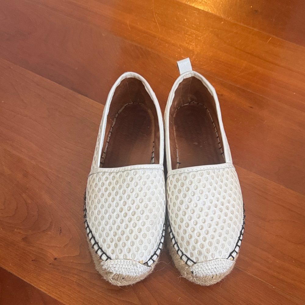 Maje Cream Espadrille Flats